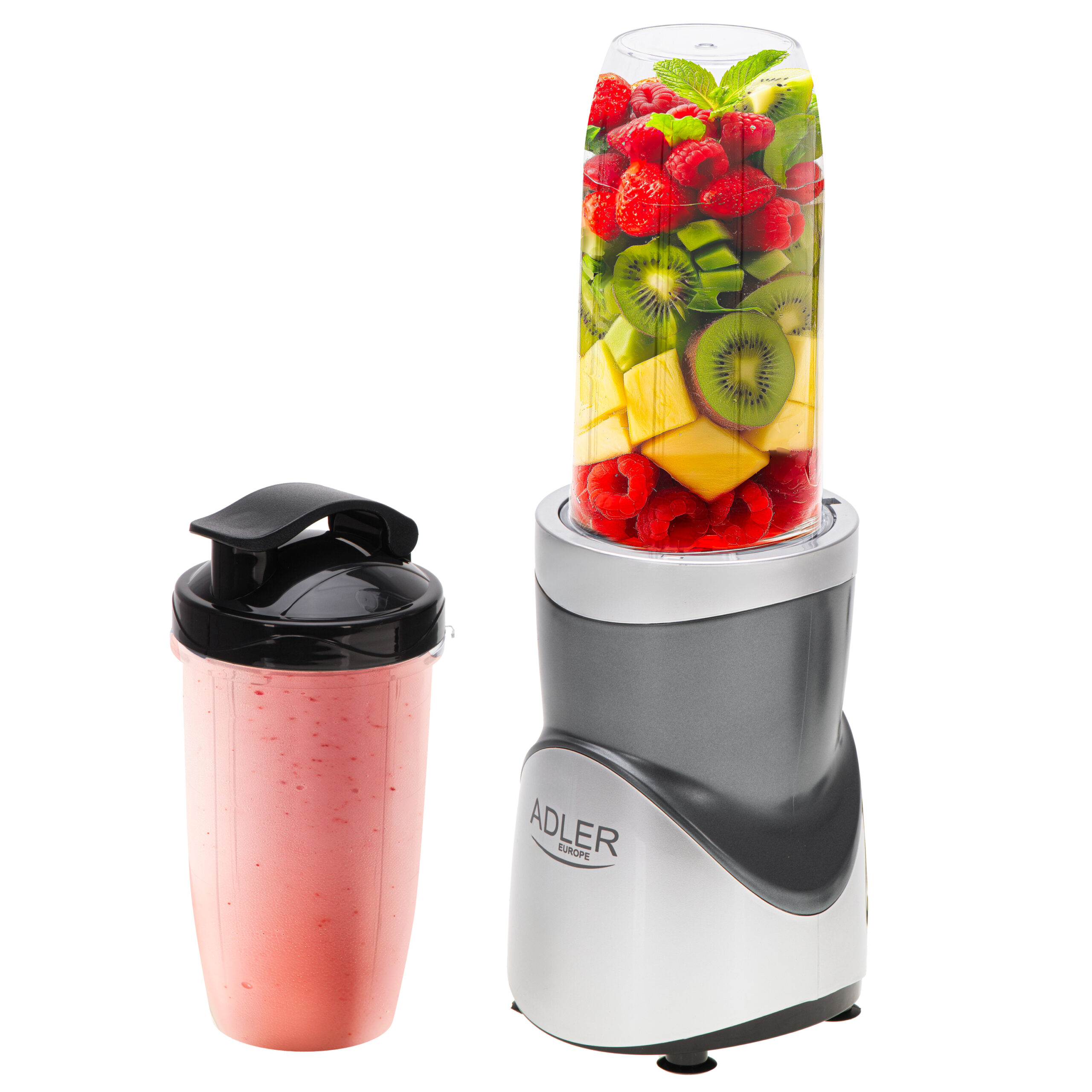 Adler Blender Smoothie Set | AD 4084 | Tabletop | 1200 W | Jar material BPA-Free | Jar capacity 0.3+0.5+0.5+0.7 L | Ice crushing | Stainless Steel - Image 3