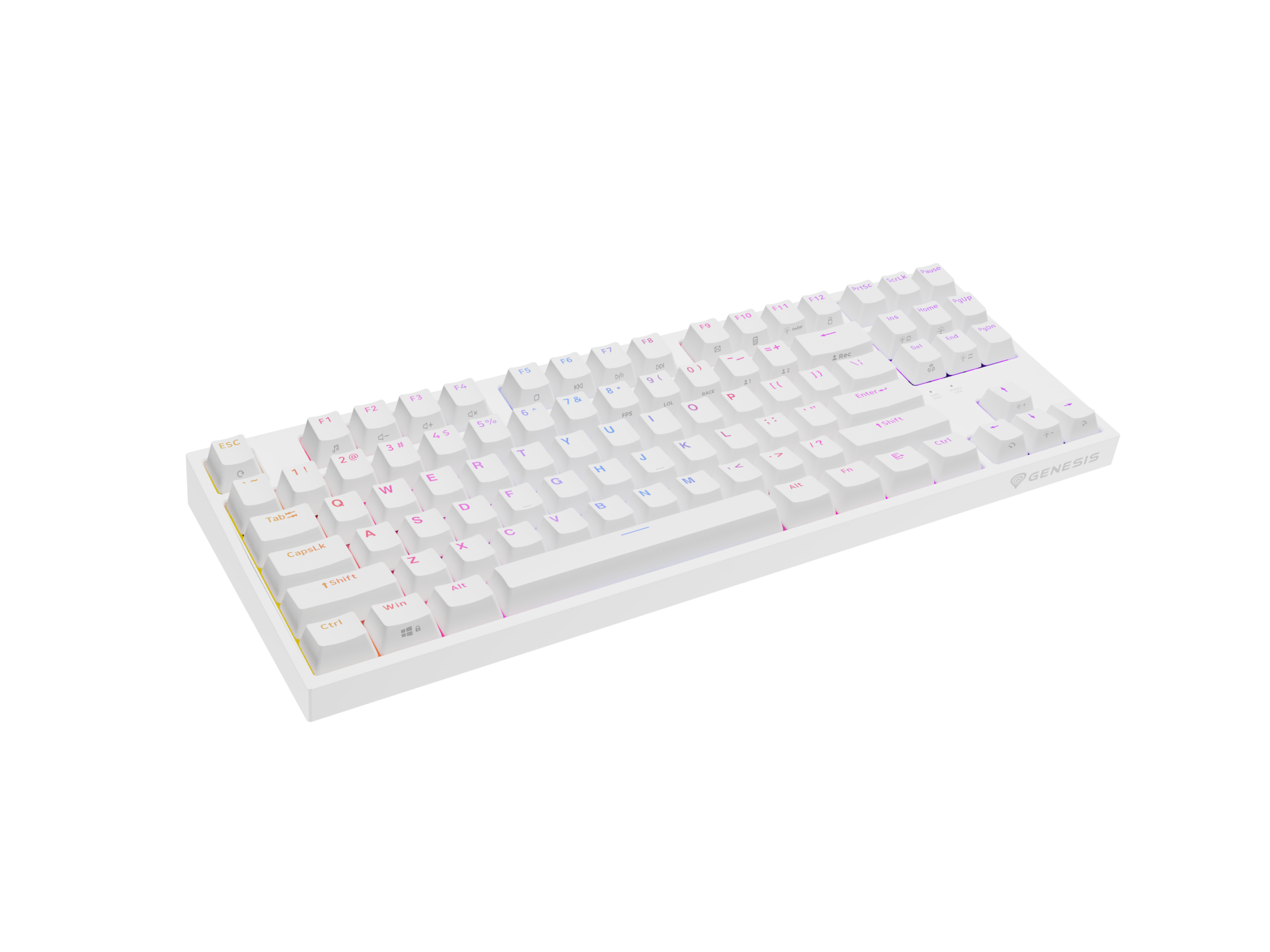Genesis | Mechanical Gaming Keyboard | THOR 404 TKL RGB | Mechanical Gaming Keyboard | Wired | US | USB Type-A | 1005 g | Gateron Yellow Pro - Image 2