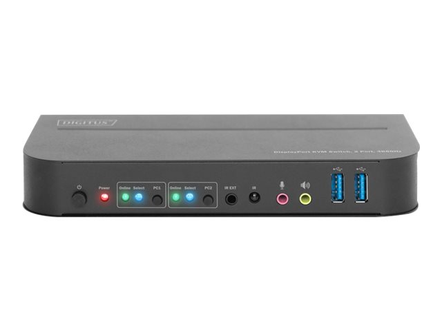 Digitus KVM Switch, 2-Port, 4K60Hz, 2 x DP in, 1 x DP/HDMI out | DS-12850 - Image 2