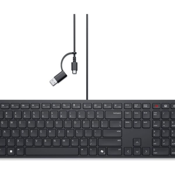 Dell | Collaboration Keyboard | KB525C | Keyboard | Wired | US (QWERTY) | Black | USB-C