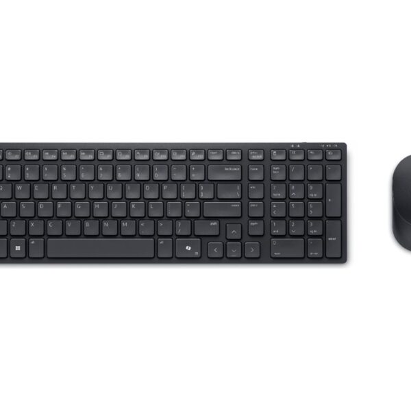 Dell | Silent Keyboard and Mouse | KM555 | Keyboard and Mouse Set | Wireless | US International (QWERTY) | Black | 2.4 GHz, Bluetooth 5.1 | Wireless connection