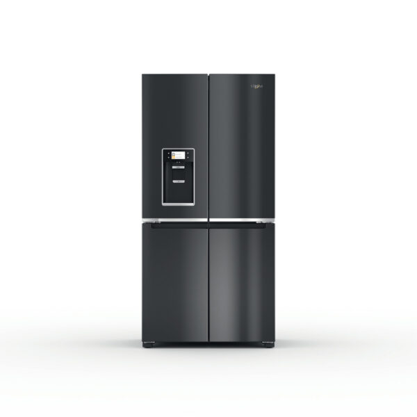 Whirlpool Refrigerator | WQ9I FO2BX EF | Energy efficiency class E | Free standing | Side by side | Height 187.6 cm | No Frost system | Fridge net capacity 355 L | Freezer net capacity 237 L | Display | 41 dB | Black