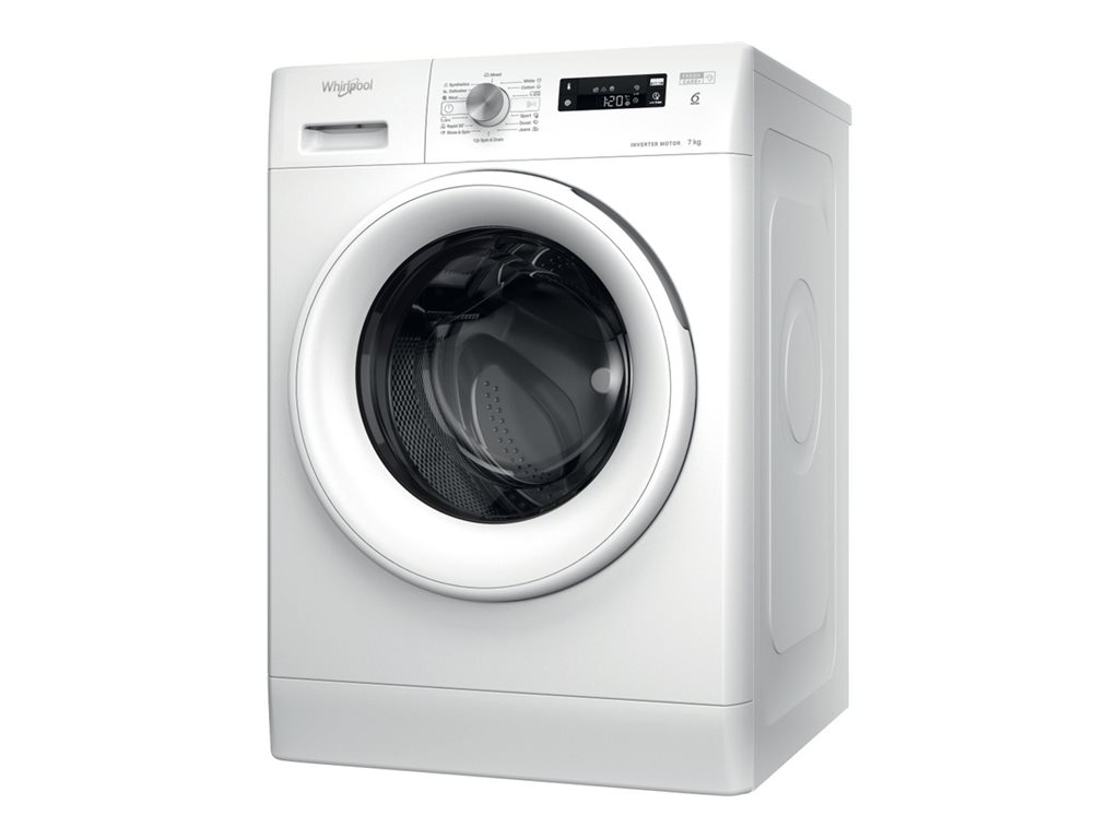 Whirlpool Washing machine | FFS 7469 W EE | Energy efficiency class A | Front loading | Washing capacity 7 kg | 1400 RPM | Depth 57.5 cm | Width 59.5 cm | Display | LED | White