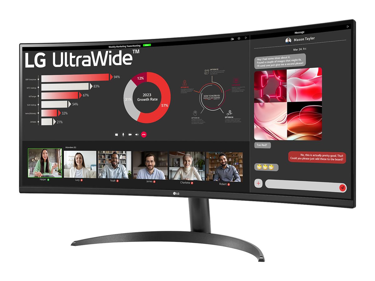 LG | 34WR50QK-B | 34 " | VA | QHD | 21:9 | 100 Hz | 5 ms | 3440 x 1440 pixels | 240 cd/m² | HDMI ports quantity 2