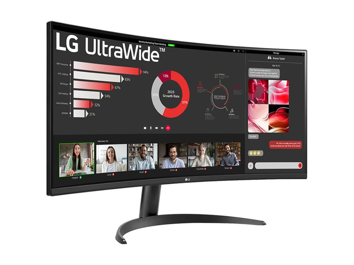LG | 34WR50QK-B | 34 " | VA | QHD | 21:9 | 100 Hz | 5 ms | 3440 x 1440 pixels | 240 cd/m² | HDMI ports quantity 2 - Image 15