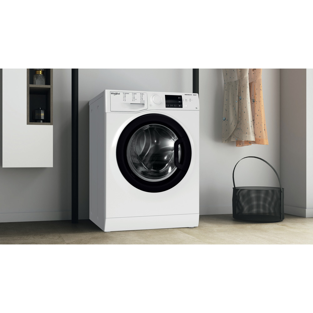 Whirlpool Washing machine | WRSB 7259 WB EU | Energy efficiency class B | Front loading | Washing capacity 7 kg | 1200 RPM | Depth 43.5 cm | Width 59.5 cm | Display | LED | Steam function | White - Image 6