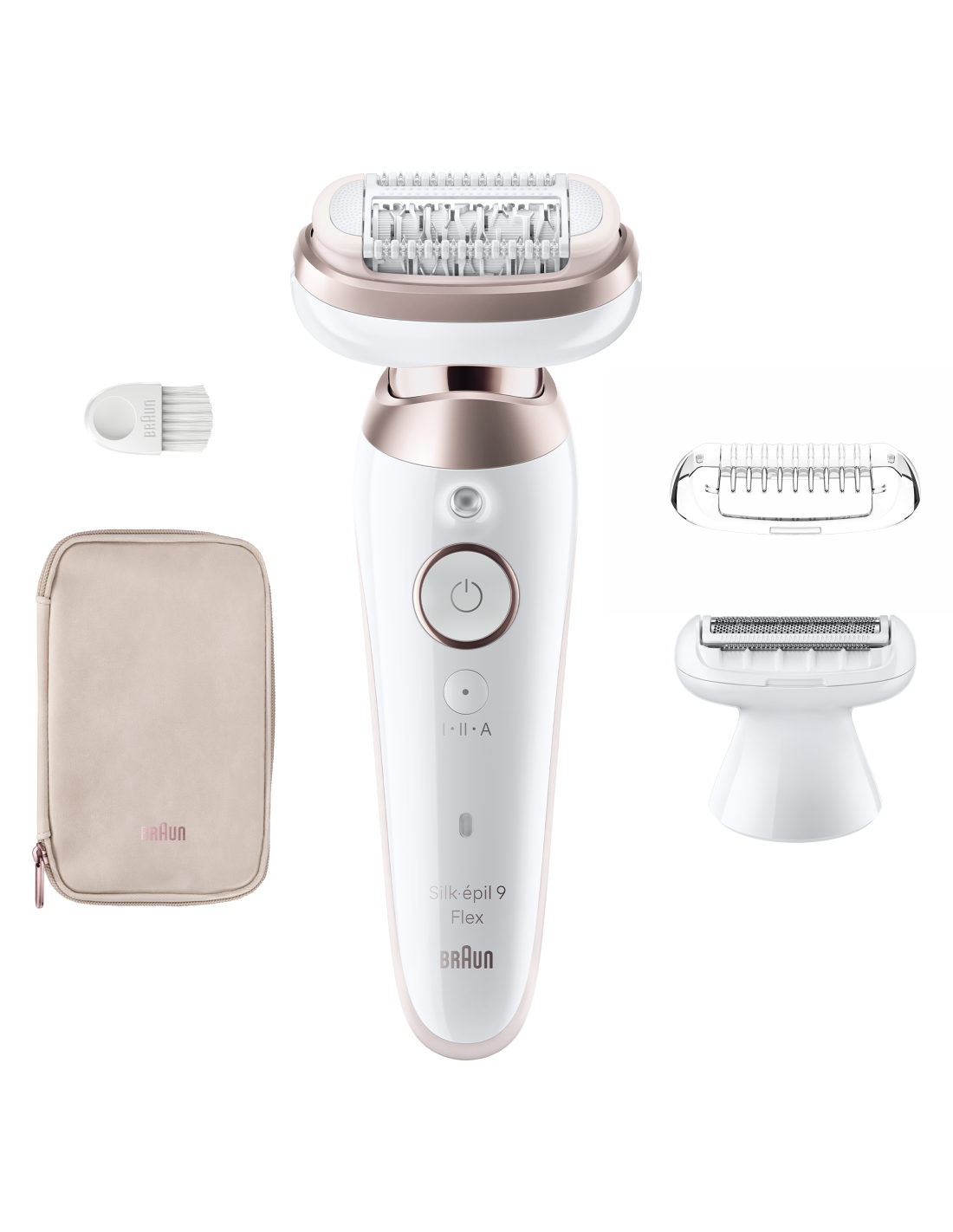 Braun Epilator | SES9-030 3D Silk-Epilk 9 Flex | Operating time (max) 50 min | Number of power levels 2 | Wet & Dry | White/Rose