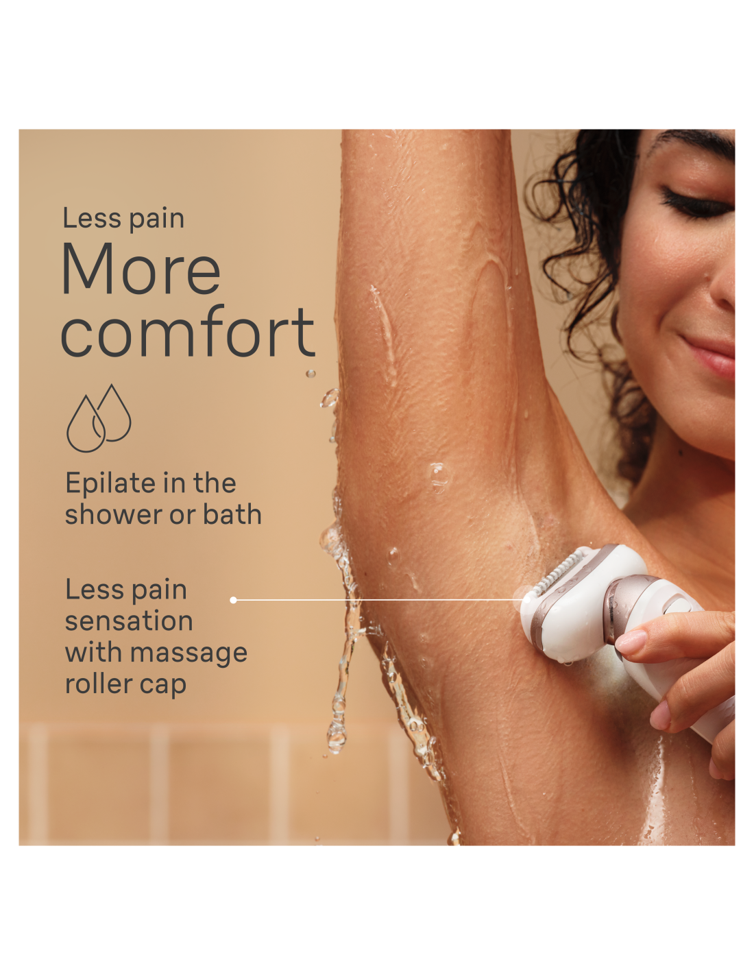 Braun Epilator | SES9-030 3D Silk-Epilk 9 Flex | Operating time (max) 50 min | Number of power levels 2 | Wet & Dry | White/Rose - Image 13