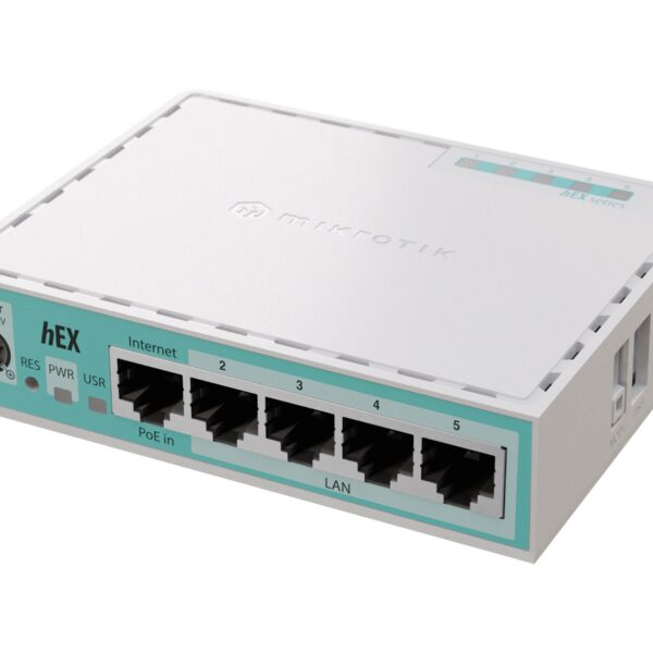 MikroTik RouterBOARD hEX | E50UG | 10/100/1000 Mbit/s | Ethernet LAN (RJ-45) ports 5 | Mesh Support No | MU-MiMO No | No mobile broadband