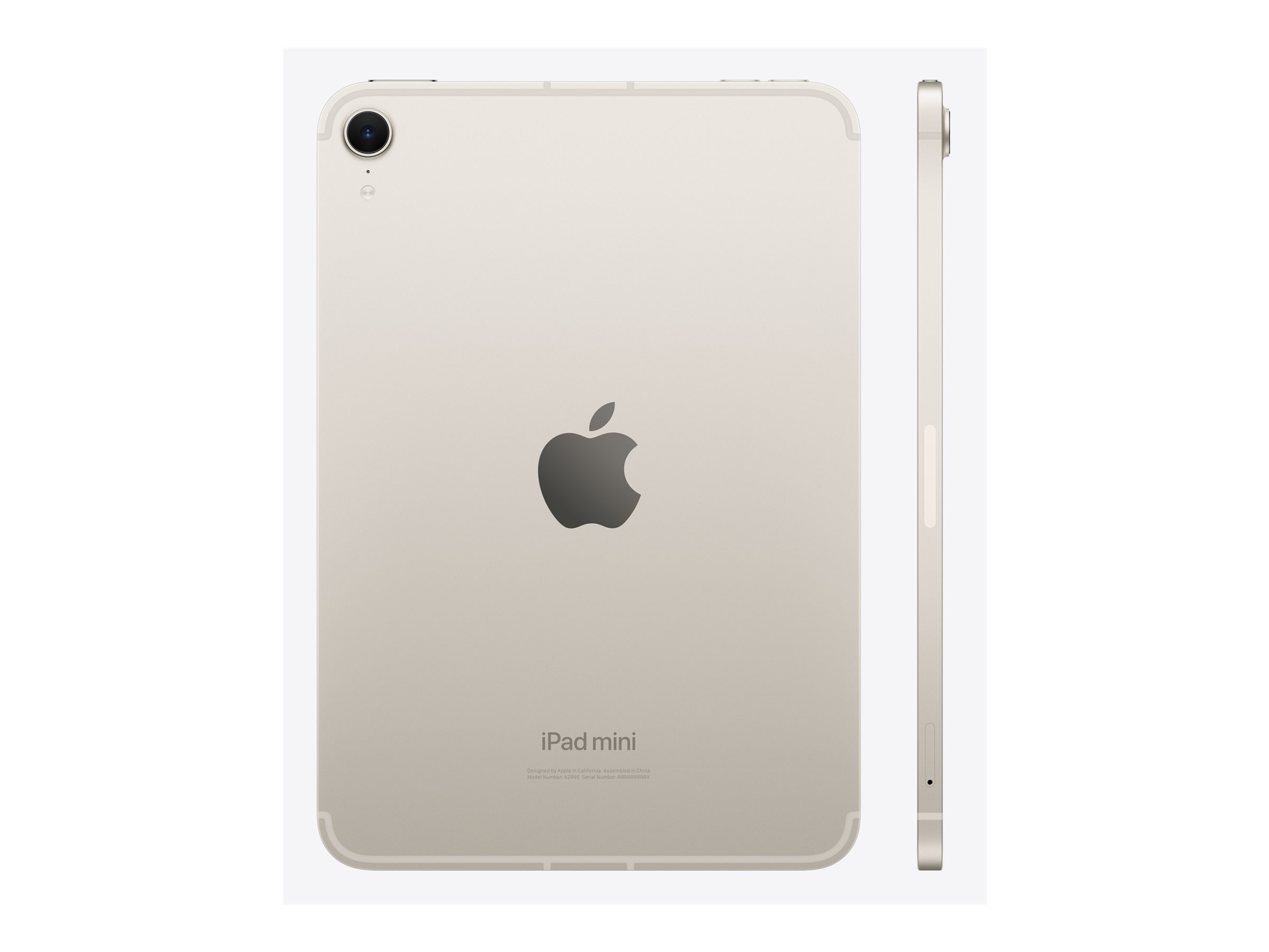 Apple | iPad mini Wi-Fi + Cellular | 8.3 " | Starlight | IPS | 2266 x 1488 pixels | Apple A17 Pro | 128 GB | 3G | 4G | 5G | Wi-Fi | Front camera | 12 MP | Rear camera | 12 MP | Bluetooth | 5.3 | iPadOS | USB-C charging cable - Image 4