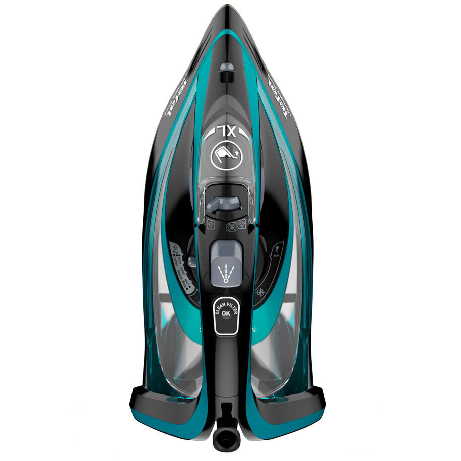 TEFAL | Ultimate Pure FV9844E0 | Steam Iron | 3200 W | Water tank capacity 350 ml | Continuous steam 60 g/min | Steam boost performance 250 g/min | Blue/Black - Image 3