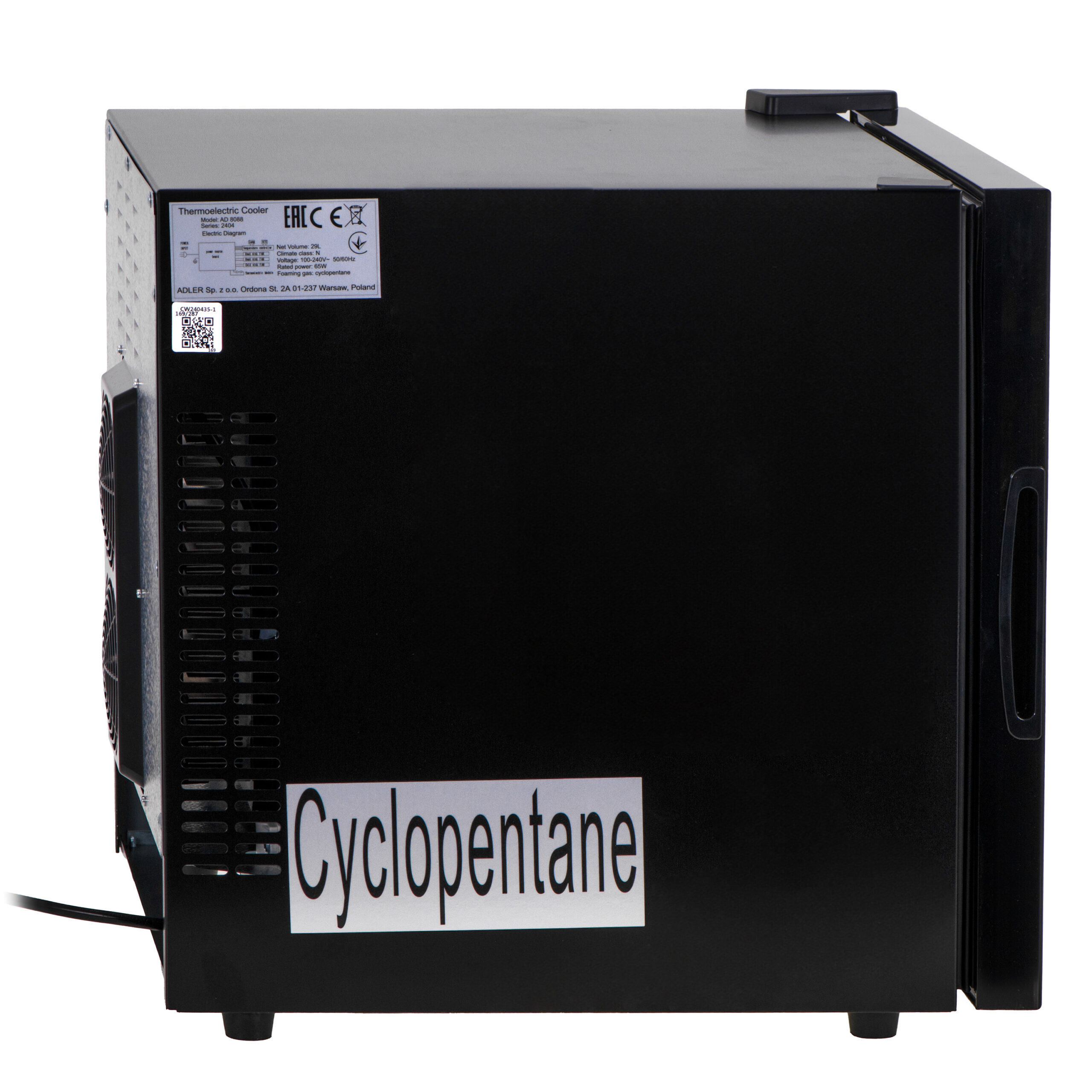 Adler | Thermoelecric Cooler | AD 8088 | Energy efficiency class E | Free standing | Larder | Black - Image 6