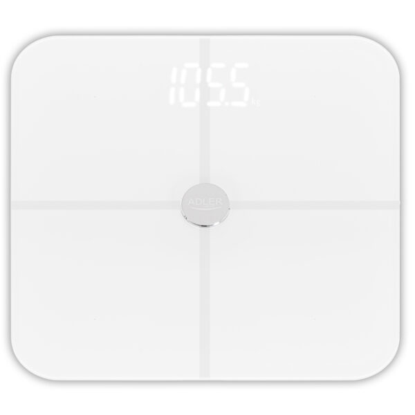 Adler | Smart Bathroom Scale | AD 8187 | Maximum weight (capacity) 180 kg | Accuracy 100 g | Body Mass Index (BMI) measuring | White