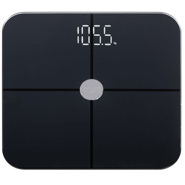Adler | Smart Bathroom Scale | AD 8187 | Maximum weight (capacity) 180 kg | Accuracy 100 g | Body Mass Index (BMI) measuring | Black