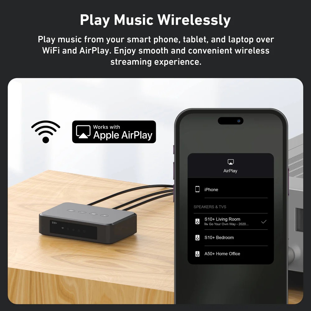 Arylic WiFi Music Streamer | S10+ | Wi-Fi | AUX in | Bluetooth - Image 3