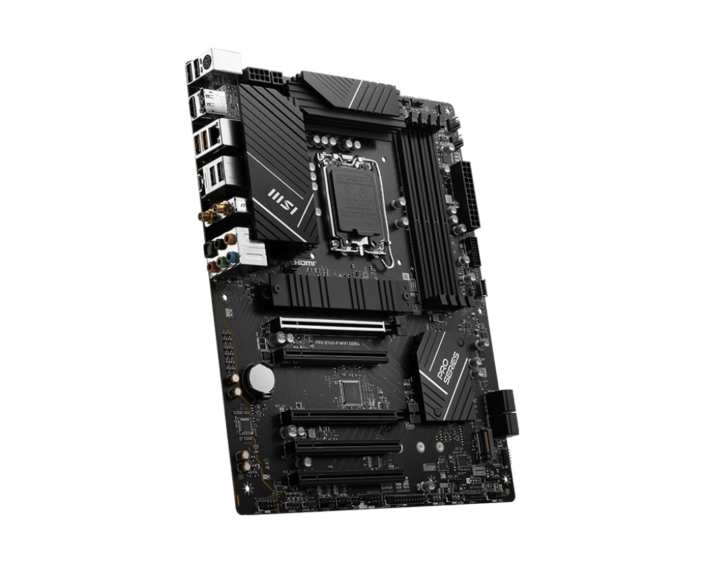 MSI | PRO B760-P WIFI DDR4 | Processor family Intel | Processor socket LGA1700 | DDR4 | Supported hard disk drive interfaces SATA, M.2 | Number of SATA connectors 4 - Image 3