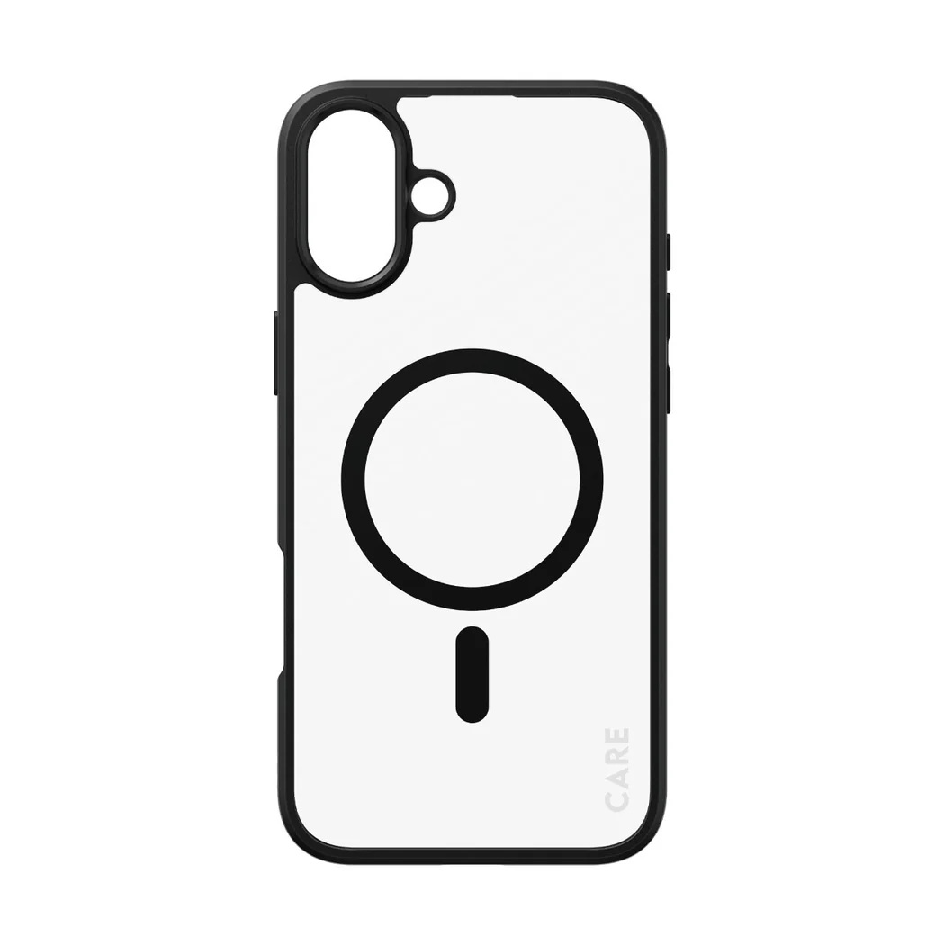 CARE by PanzerGlass Case Flagship Urban Combat | Back protection | Apple | iPhone 16 Plus | Recycled plastic | Transparent/Black | MagSafe - Image 3