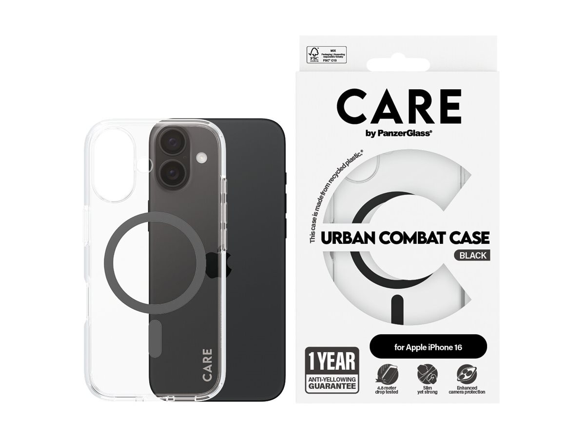 CARE Flagship Case | Back cover | Apple | iPhone 16 | Recycled plastic | Black | MagSafe - Image 2