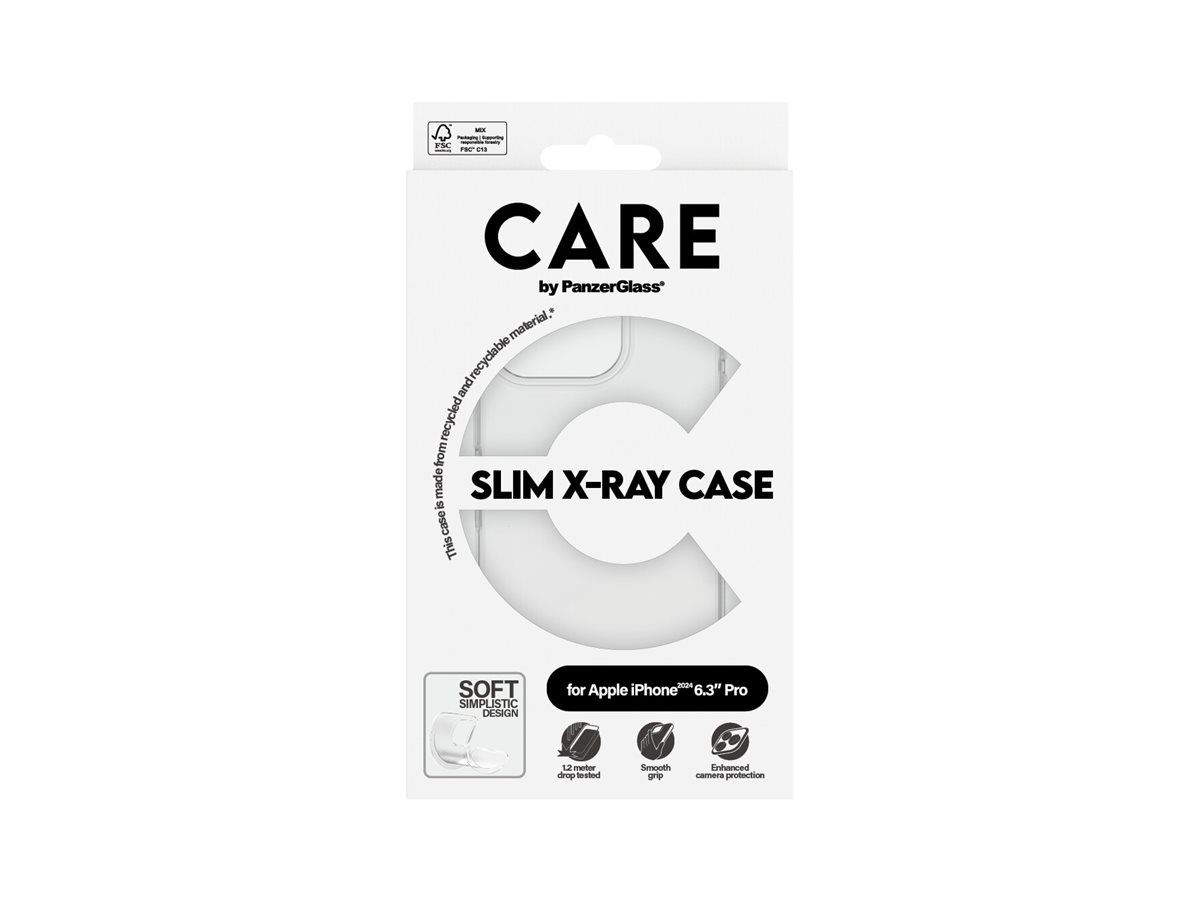 CARE Fashionable Case | Back cover | Apple | iPhone 16 PRO | Recycled plastic | Transparent | X-Ray Soft Basic - Image 6