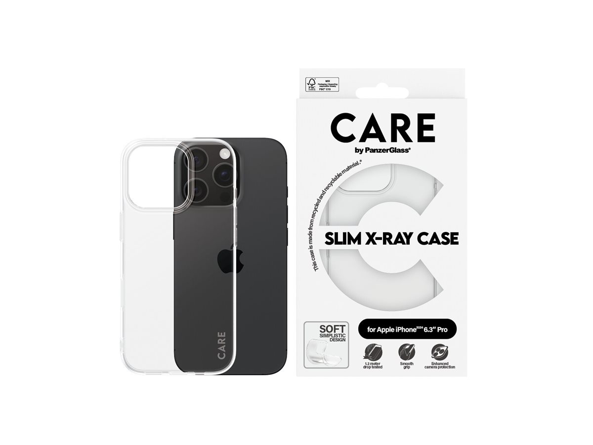 CARE Fashionable Case | Back cover | Apple | iPhone 16 PRO | Recycled plastic | Transparent | X-Ray Soft Basic - Image 7