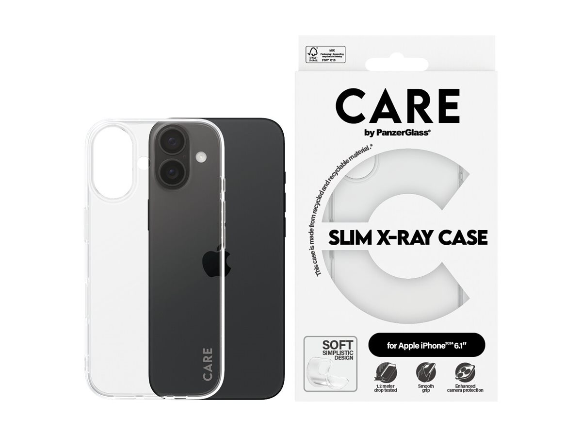 CARE Fashionable Case | Back cover | Apple | iPhone 16 | Recycled plastic | Transparent | X-Ray Soft Basic - Image 7