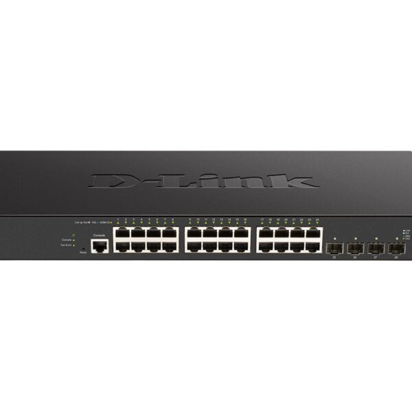 D-Link DXS-1210-28T 24-port 10GBase-T + 4-port 10/25G SFP28 Smart Managed Switch | D-Link