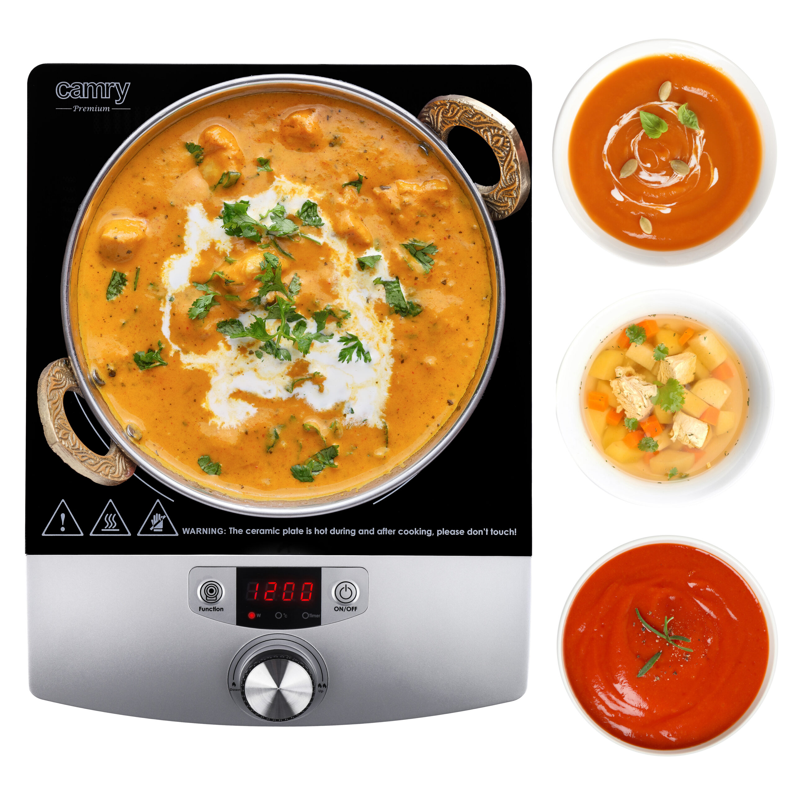 Camry Cooker Induction | CR 6515 | Number of burners/cooking zones 1 | Black/Silver | Induction - Image 9