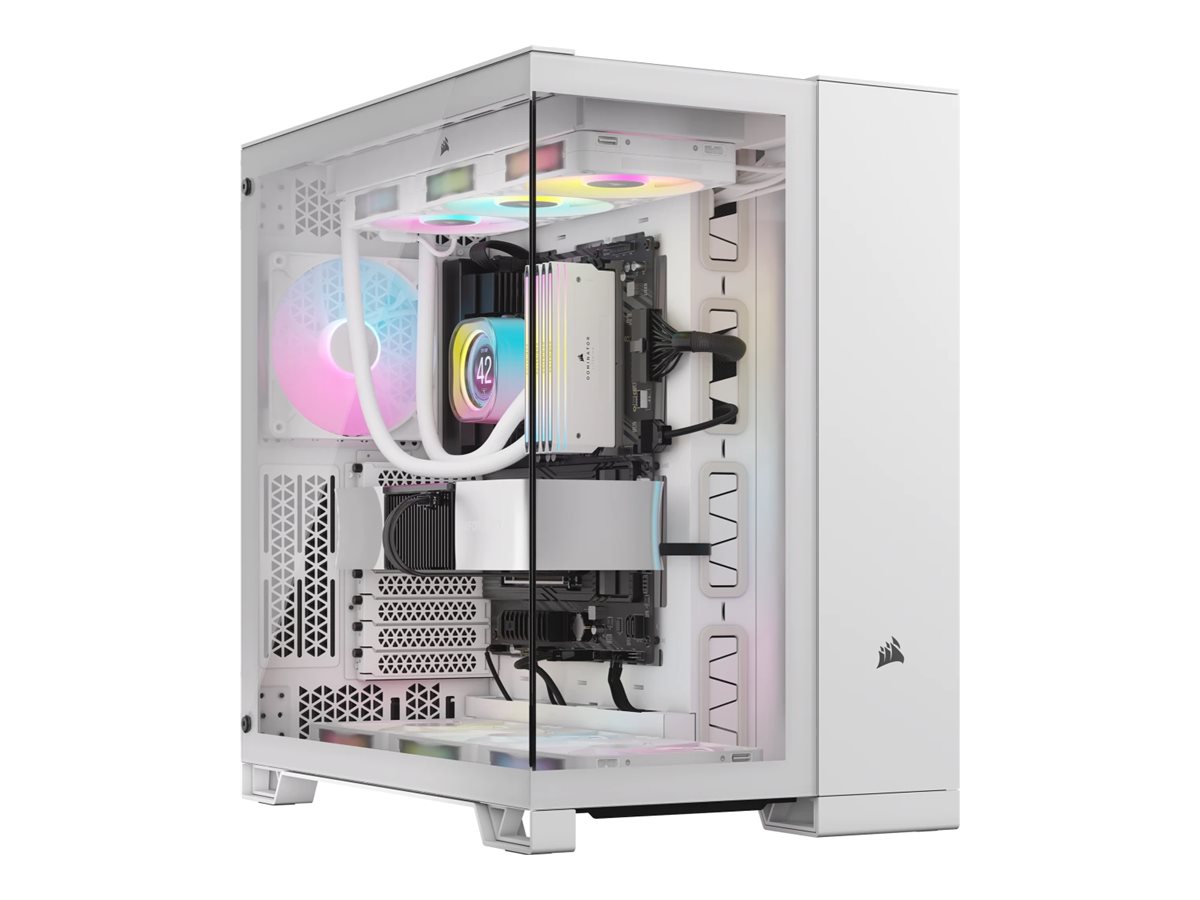 Corsair Dual Chamber PC Case | iCUE LINK 6500X RGB | White | Mid Tower | ATX