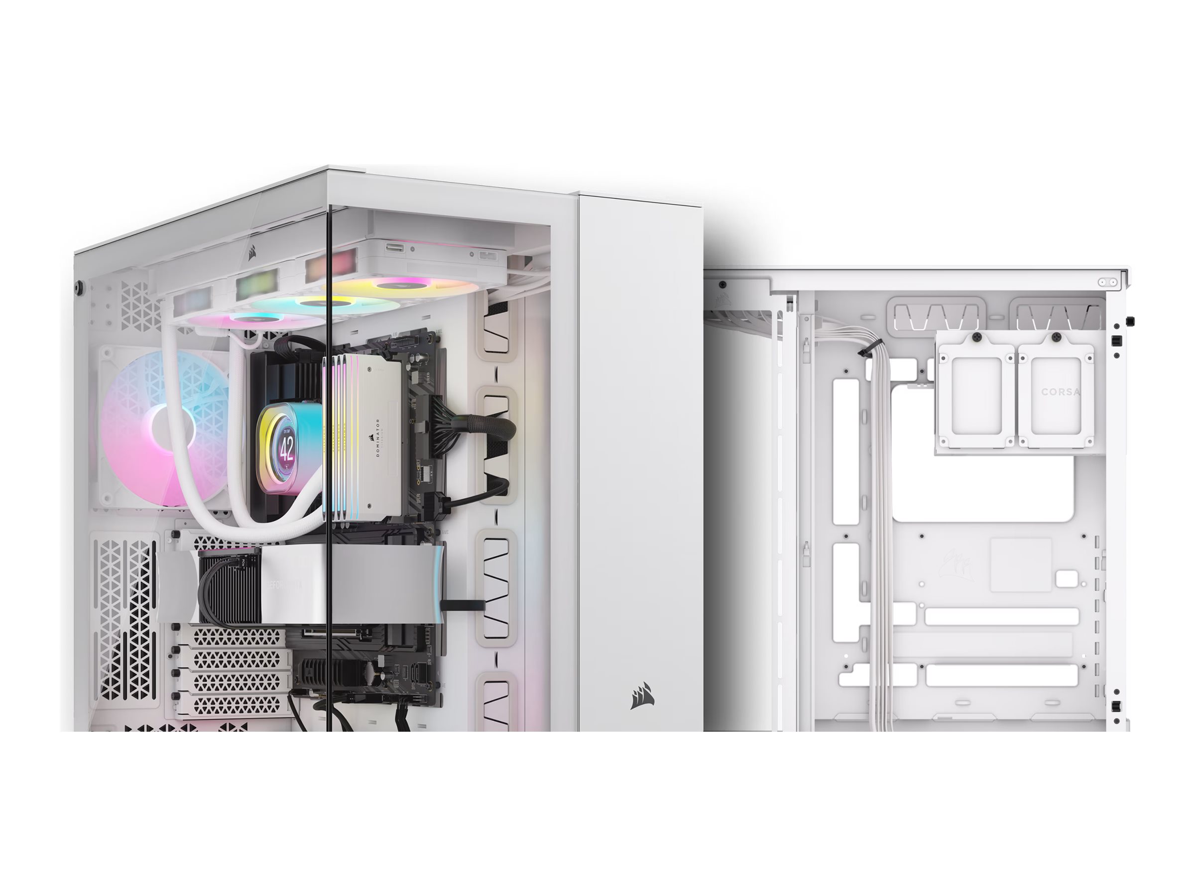 Corsair Dual Chamber PC Case | iCUE LINK 6500X RGB | White | Mid Tower | ATX - Image 2