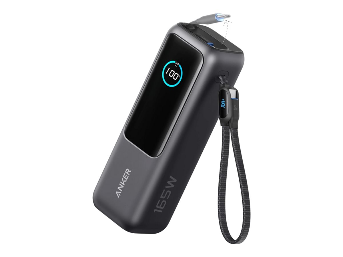 Anker Zolo Powerbank | A1695H11 | 25000 mAh | Built-In USB-C and Retractable Cable) | Grey - Image 3
