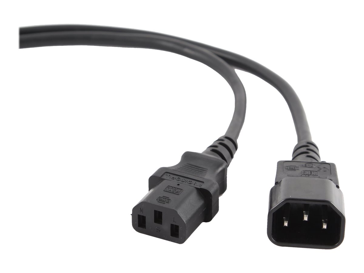 Cablexpert | PC-189-VDE power extension cable 1.8 meter | Black C14 coupler | C14 coupler - Image 2