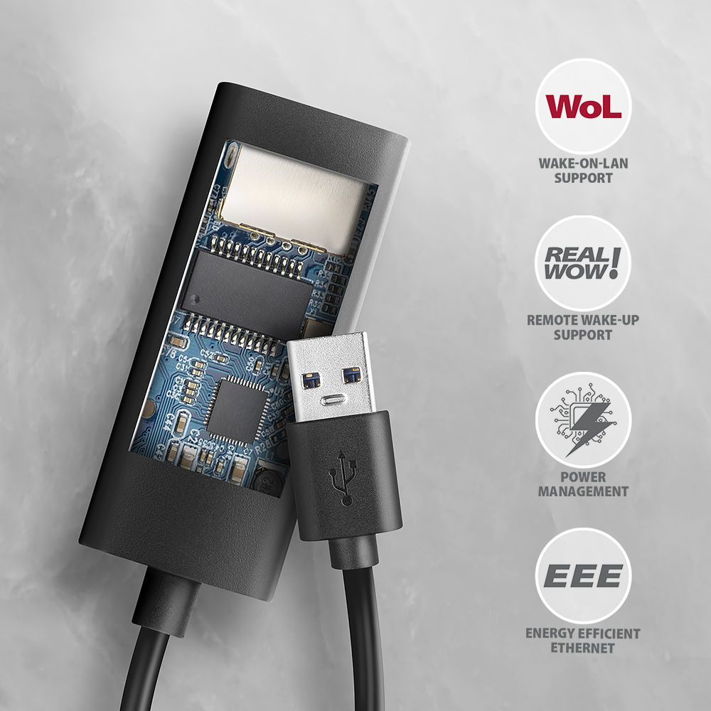 AXAGON | ADE-AR USB-A Gigabit Ethernet Adapter - Image 5