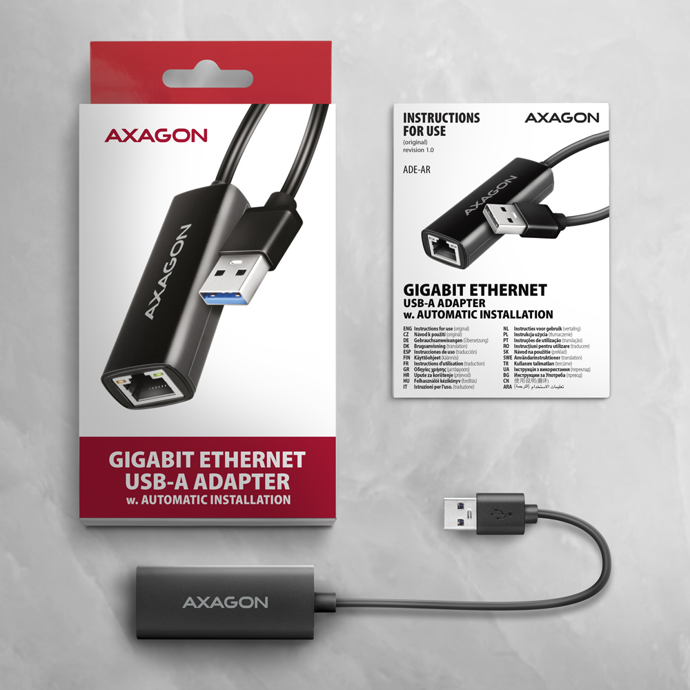 AXAGON | ADE-AR USB-A Gigabit Ethernet Adapter - Image 6