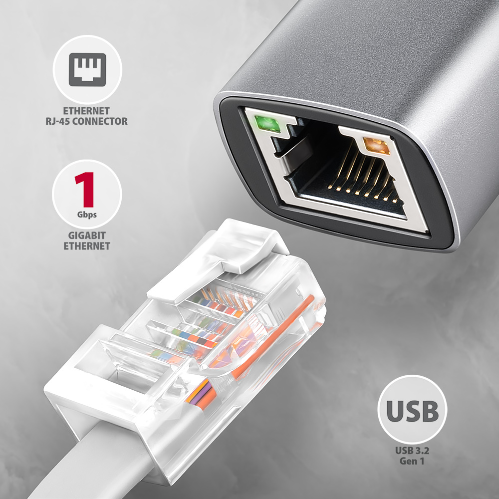 AXAGON | ADE-TXPD USB-C Gigabit Ethernet Adapter with PD 100W - Image 3