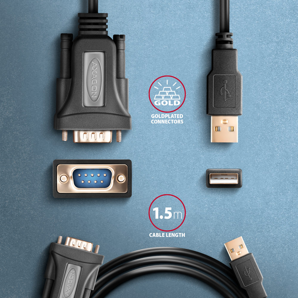 AXAGON USB - Serial Advanced Active Adapter | ADS-1PQN - Image 6
