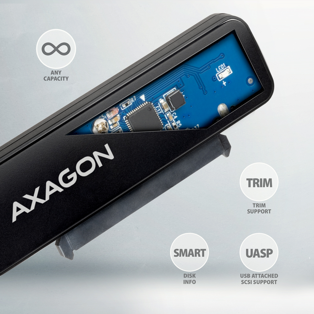 AXAGON USB-A 5Gbps SLIM adapter for 2.5" SSD/HDD | ADSA-FP2A - Image 6