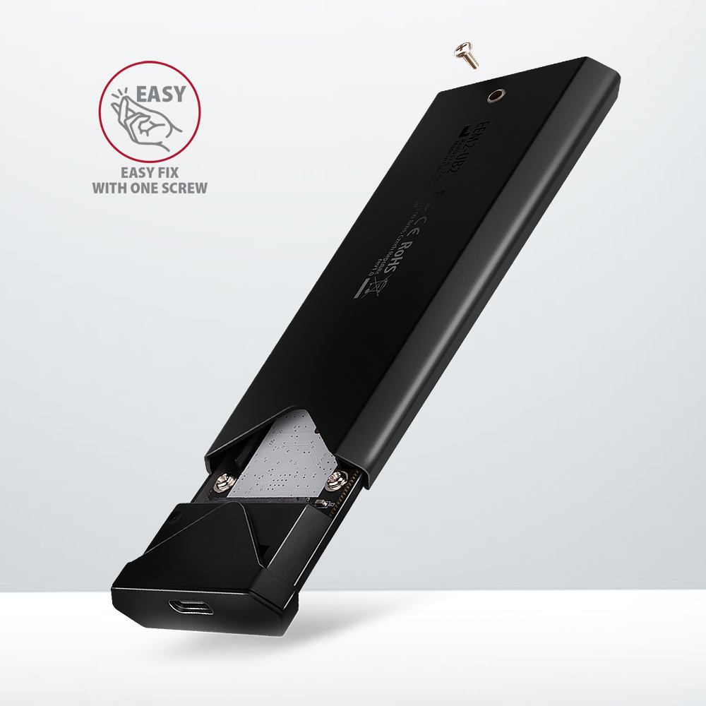 AXAGON External USB-C 10Gbps metal box for M.2 NVMe SSD disks | EEM2-UB2 - Image 4