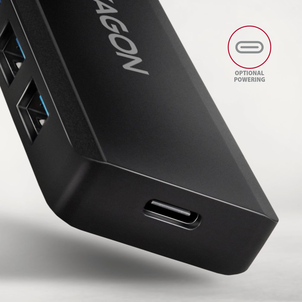 AXAGON Travel four-port USB-A 5Gbps hub | HUE-C1A - Image 5