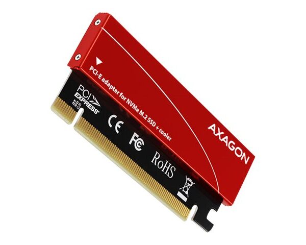 AXAGON PCI-Express x16 internal adapter to connect an NVMe M.2 SSD to a desktop | PCEM2-S