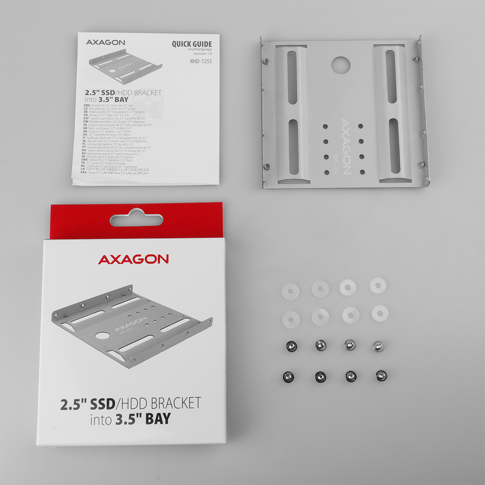 AXAGON Metal frame for mounting one 2.5" disk into one 3.5" position | RHD-125S - Image 7
