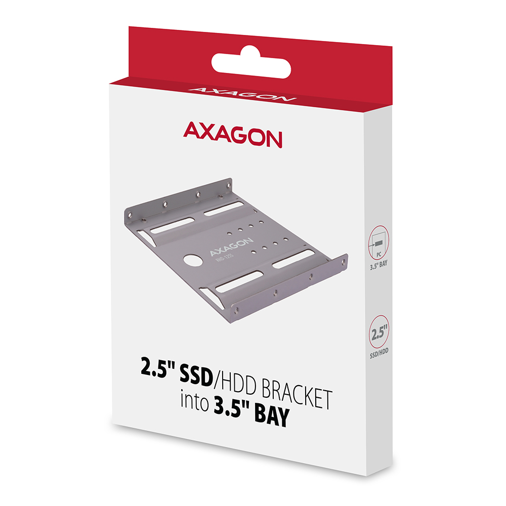 AXAGON Metal frame for mounting one 2.5" disk into one 3.5" position | RHD-125S - Image 8