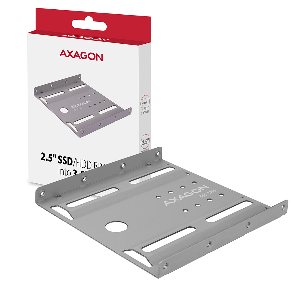 AXAGON Metal frame for mounting one 2.5" disk into one 3.5" position | RHD-125S - Image 9