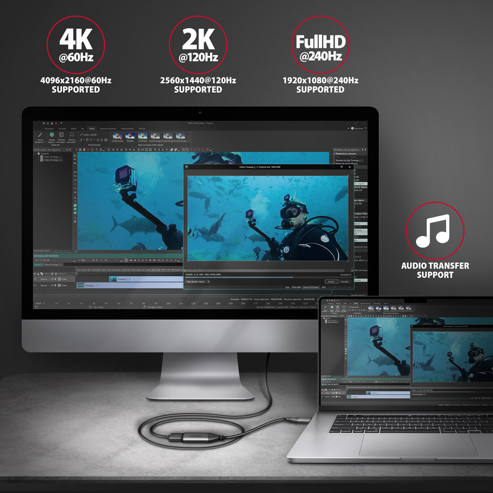 AXAGON | Active converter | USB-C to HDMI | 0.25 m - Image 5