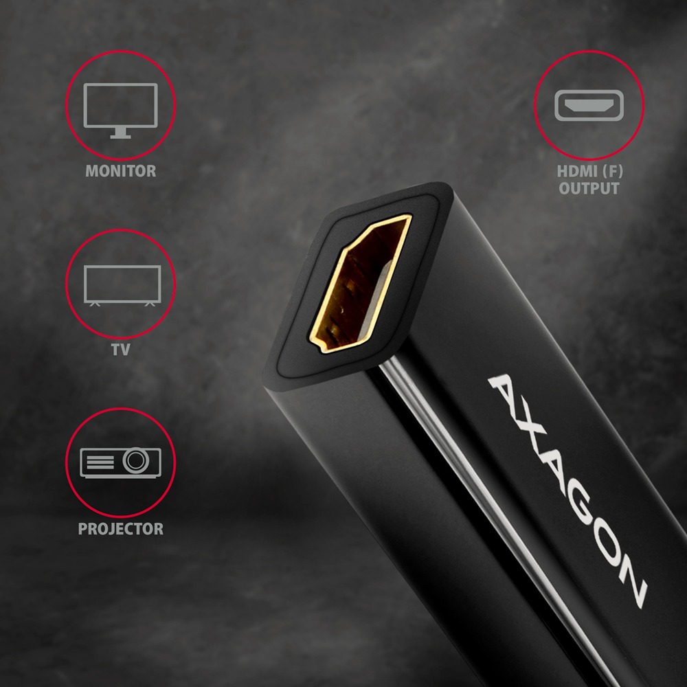 AXAGON | Active adapter | DisplayPort to HDMI | 0.15 m - Image 3