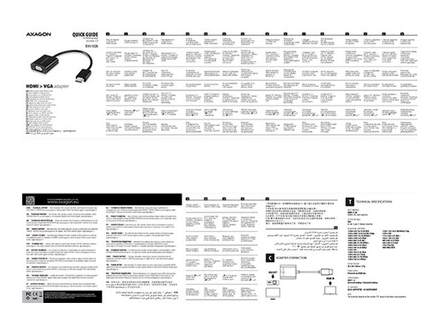 AXAGON | RVH-VGN, HDMI - VGA Reduction Adapter | 0.15 m - Image 11