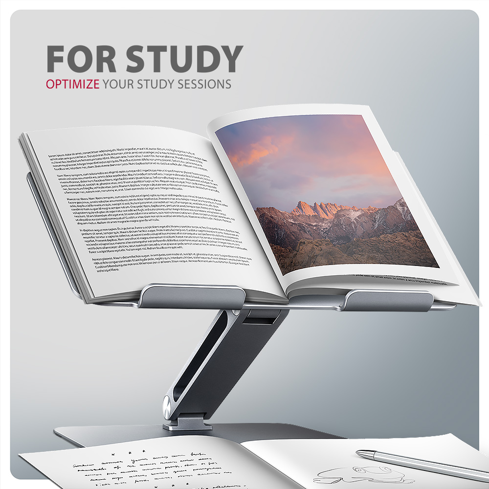 AXAGON | Notebooks and tablets stand STND-LQ | Adjustable Height, Tilt | 10-16 " - Image 6
