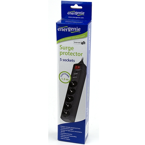 Surge Protector SPG5-C-5/ 1.5 m/ 5 Sockets/ Black - Image 4