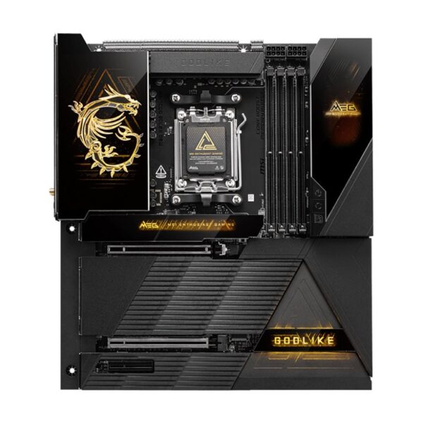 MSI MEG X870E GODLIKE | Processor family AMD | Processor socket AM5 | Supported hard disk drive interfaces SATA, M.2 | Number of SATA connectors 4