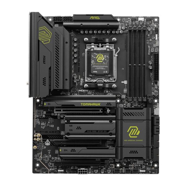 MSI MAG X870E TOMAHAWK WIFI | Processor family AMD | Processor socket AM5 | DDR5 | Supported hard disk drive interfaces SATA, M.2 | Number of SATA connectors 4