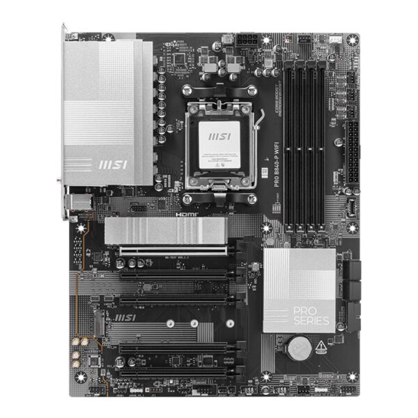 MSI PRO B840-P WIFI | Processor family AMD | Processor socket AM5 | DDR5 | Supported hard disk drive interfaces SATA, M.2 | Number of SATA connectors 4
